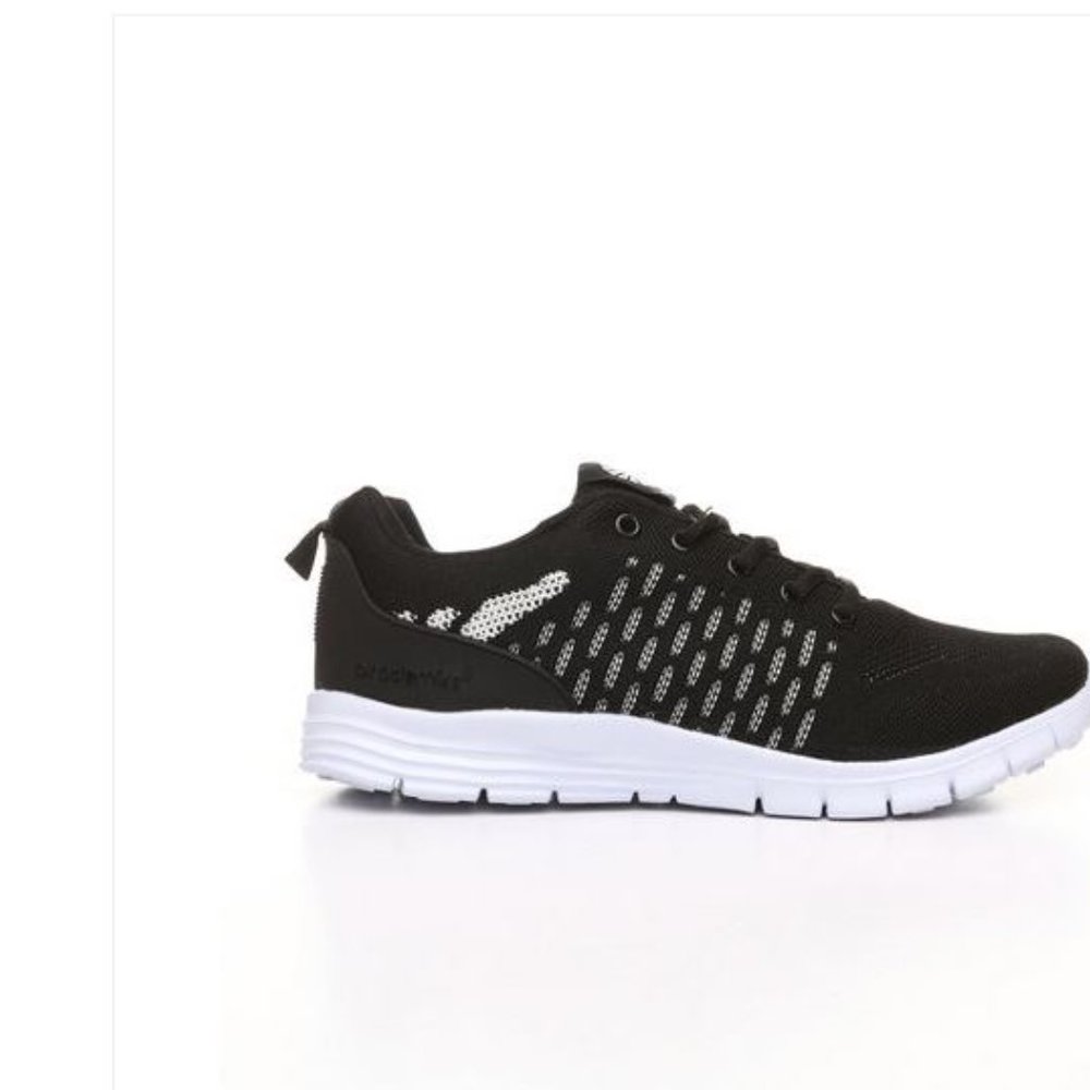 Akademiks Men's Knitted Jogger Sneaker Black White - Picture 3 of 3